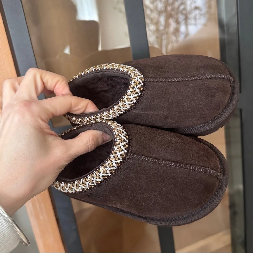 NEW UGG Tasman II toddler slippers slide baby boy girl unisex dusted cocoa suede